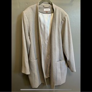 Calvin Klein Oversized Gray Blazer 22W